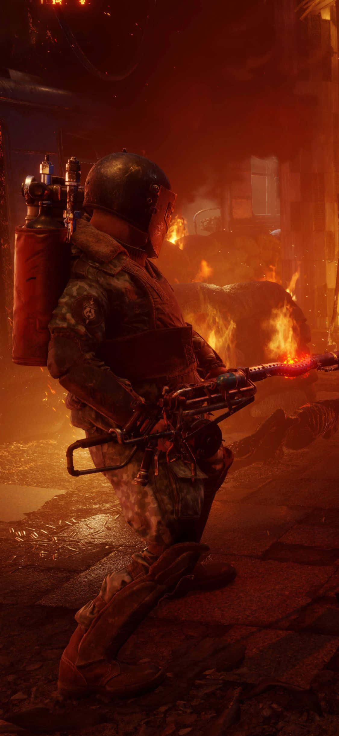 Overlev i en nådeløs postapokalyptisk verden med Metro Exodus på iPhone X Bakgrunner