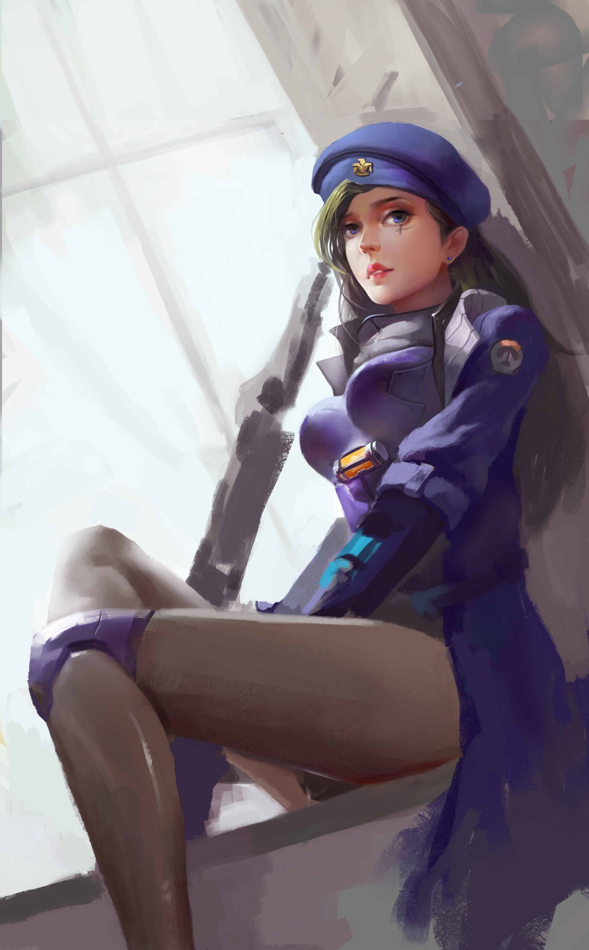 Overwatch telefon Ana våpenmaleri Bakgrunner