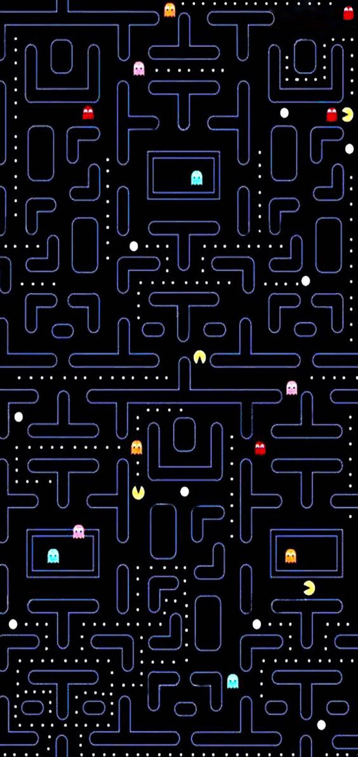 PAC-MAN-grensesnitt på Samsung Galaxy S10 Plus Bakgrunner