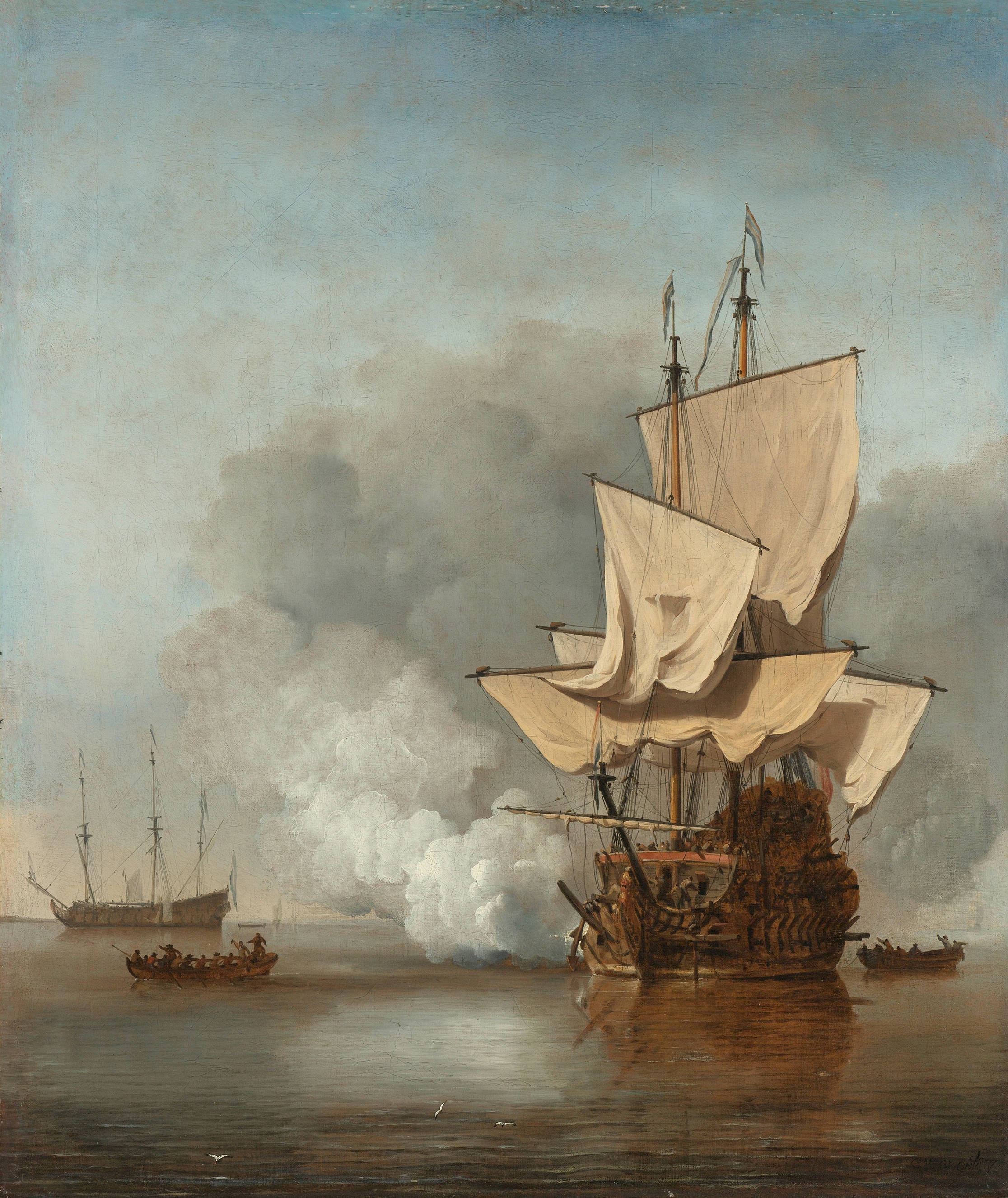 Painted Galleon Ship Bakgrunner