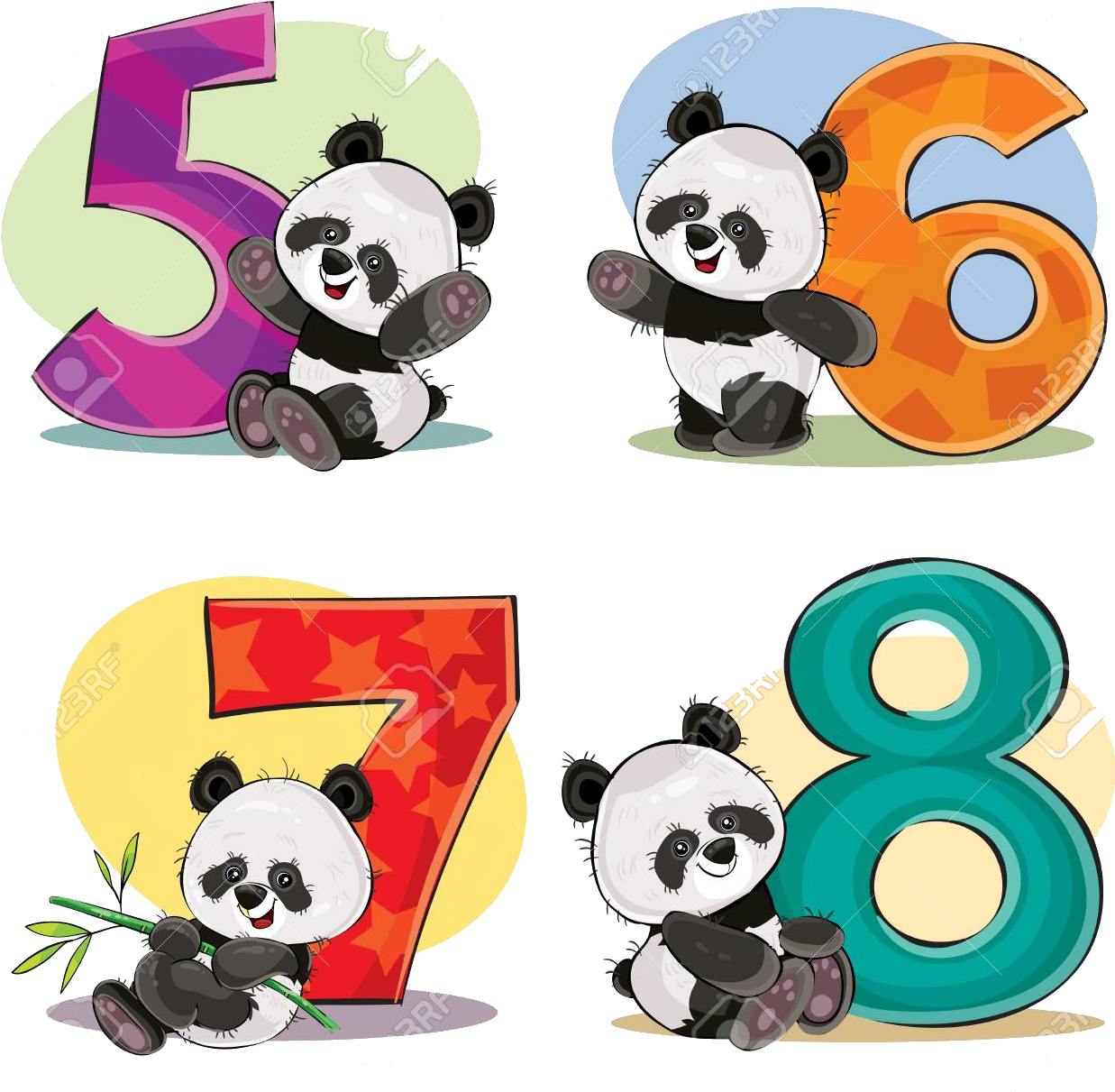 Panda_ Tall_5_til_8 Bakgrunner