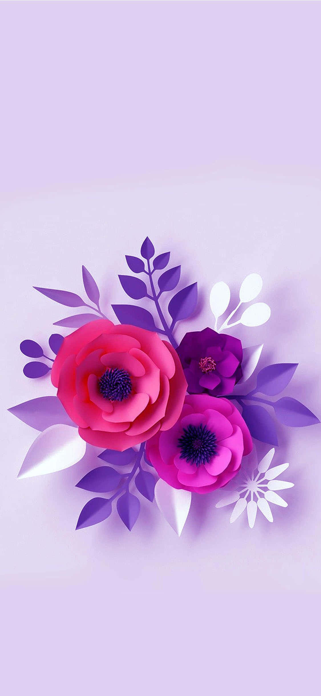 papirblomster på en lilla bakgrunn Bakgrunner