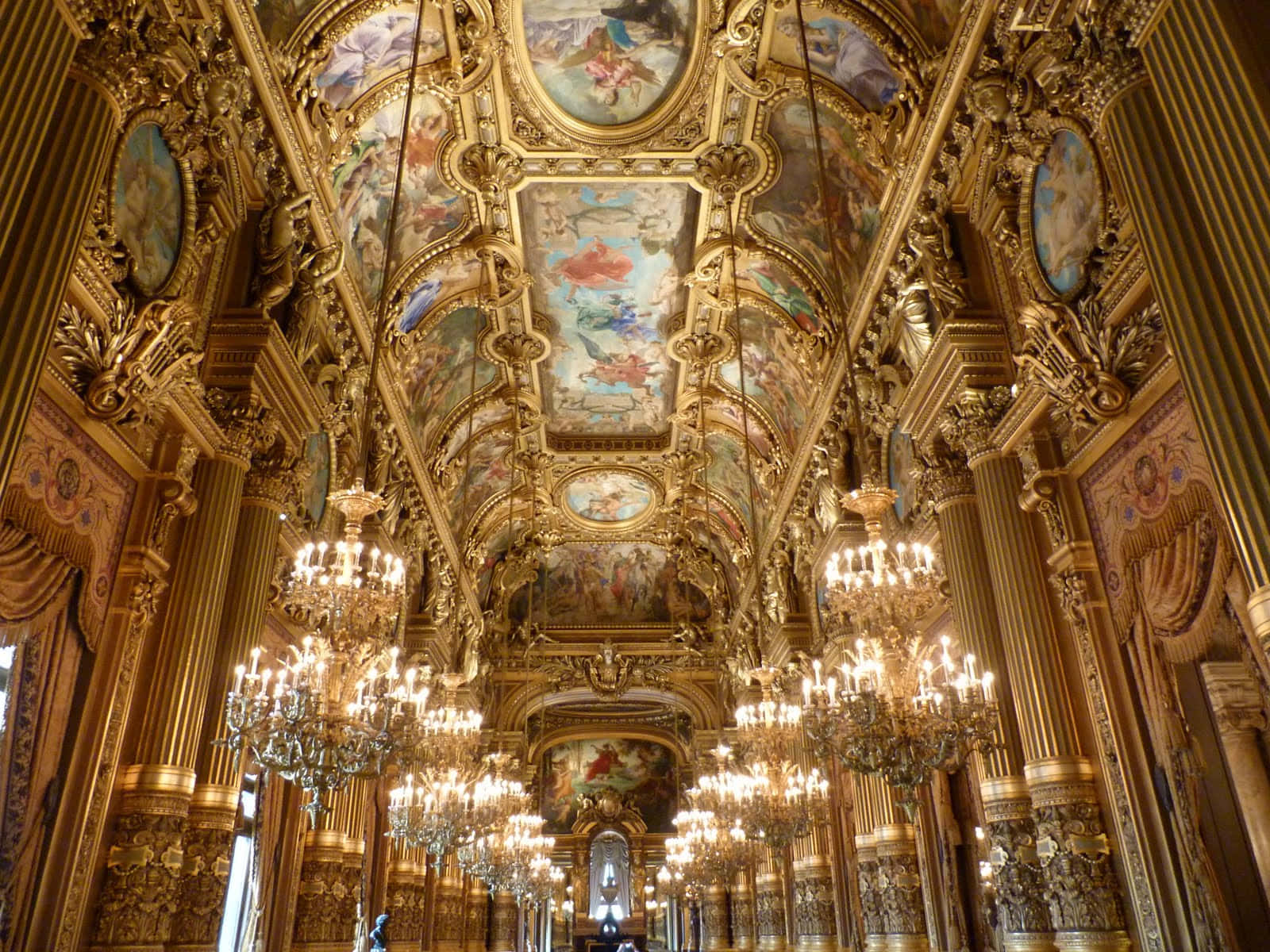 Paris-operaens store foajé Bakgrunner