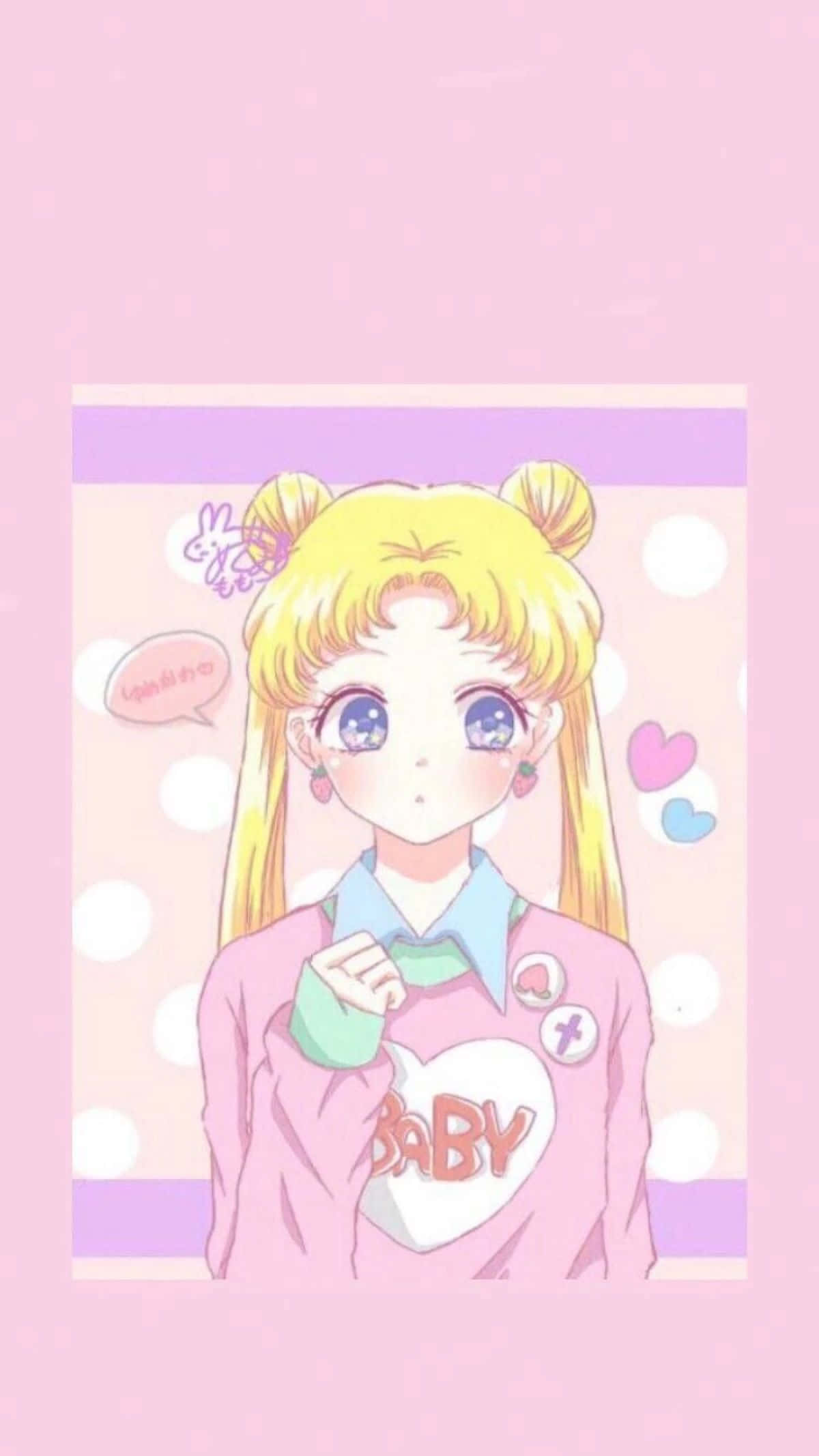 Pastell rosa Sailor Moon PFP Bakgrunner