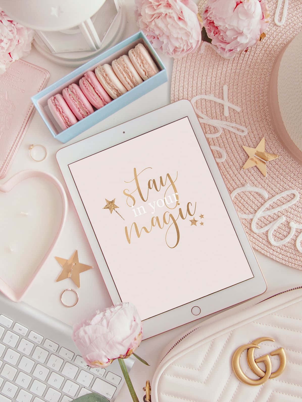 Pastell Stay Magic Søt Jenteaktig iPad Bakgrunner
