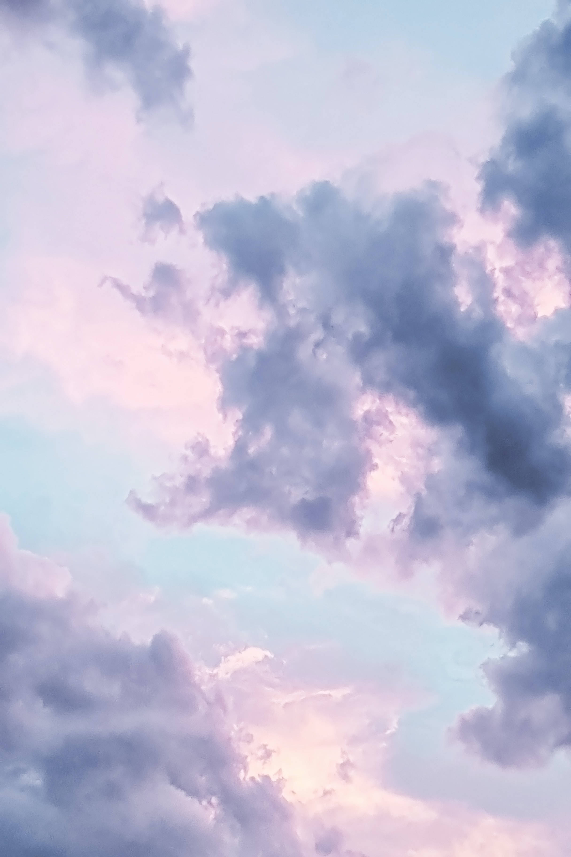 Pastellblåbærhimmel for iPhone Bakgrunner