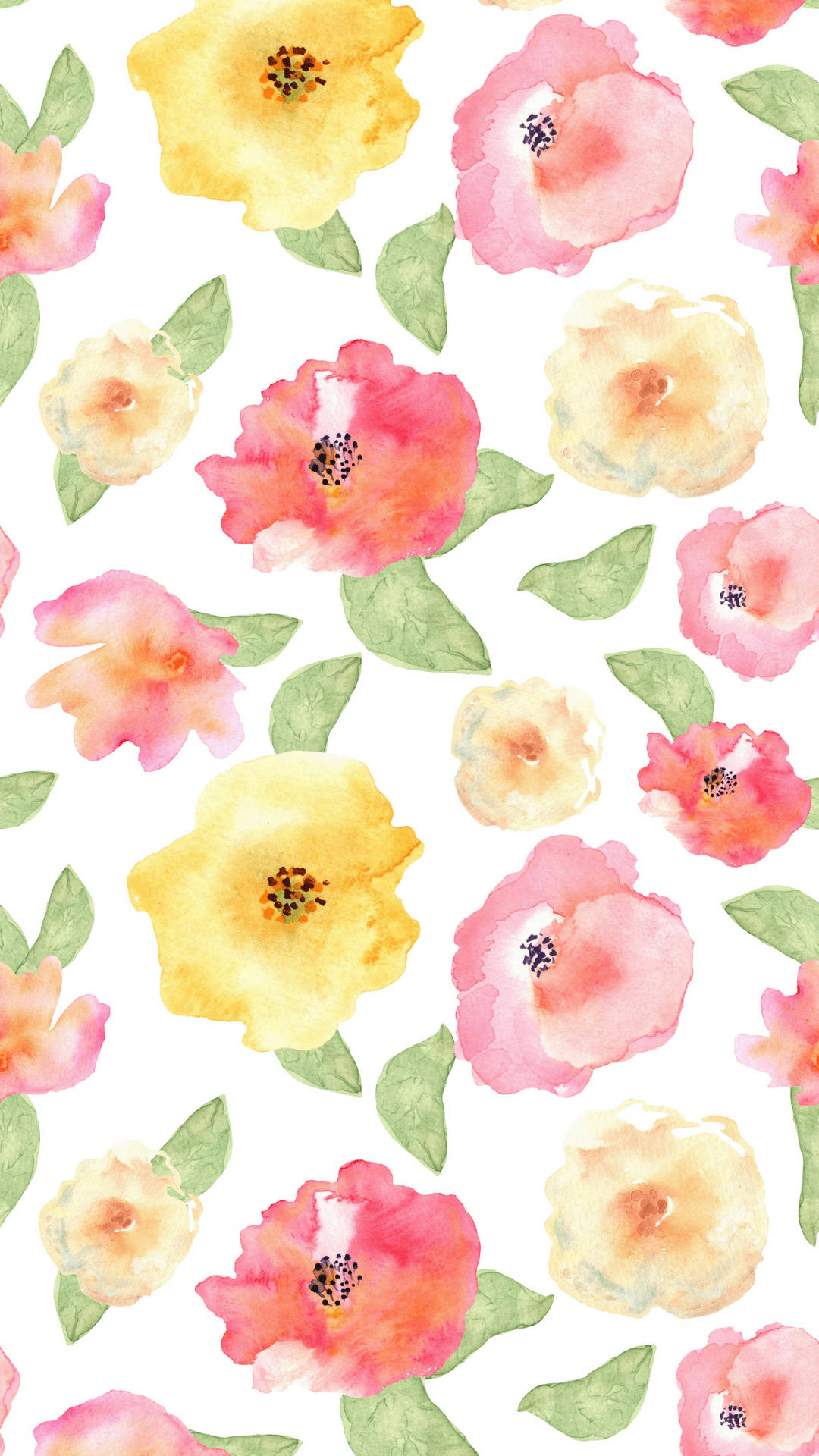 Pastellfarget blomster-iPhone Bakgrunner