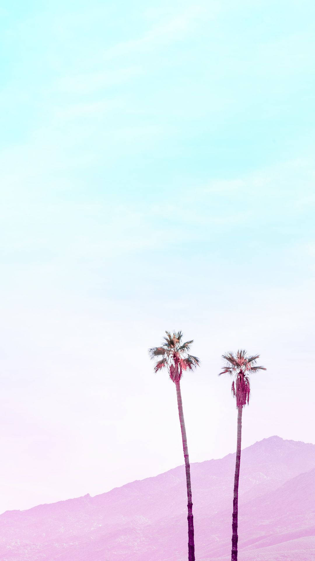 Pastellfiolett fjell for iPhone Bakgrunner
