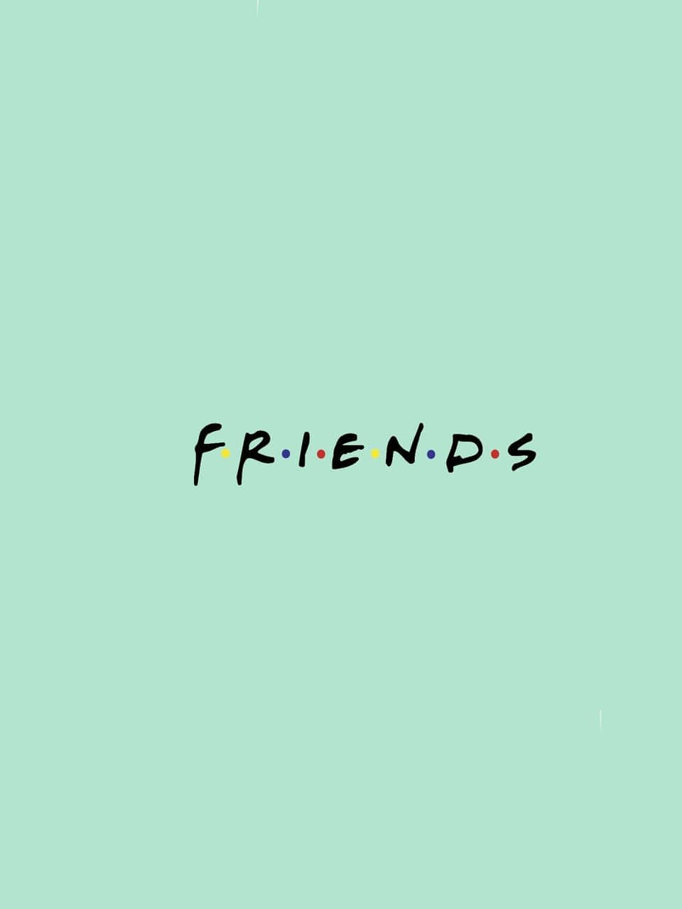 Pastellgrønn bakgrunn Friends-skrift Bakgrunner