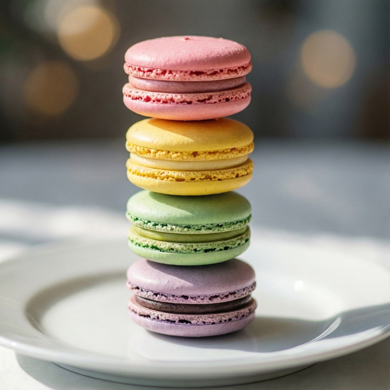Pastellmakroner i tårn Bakgrunner