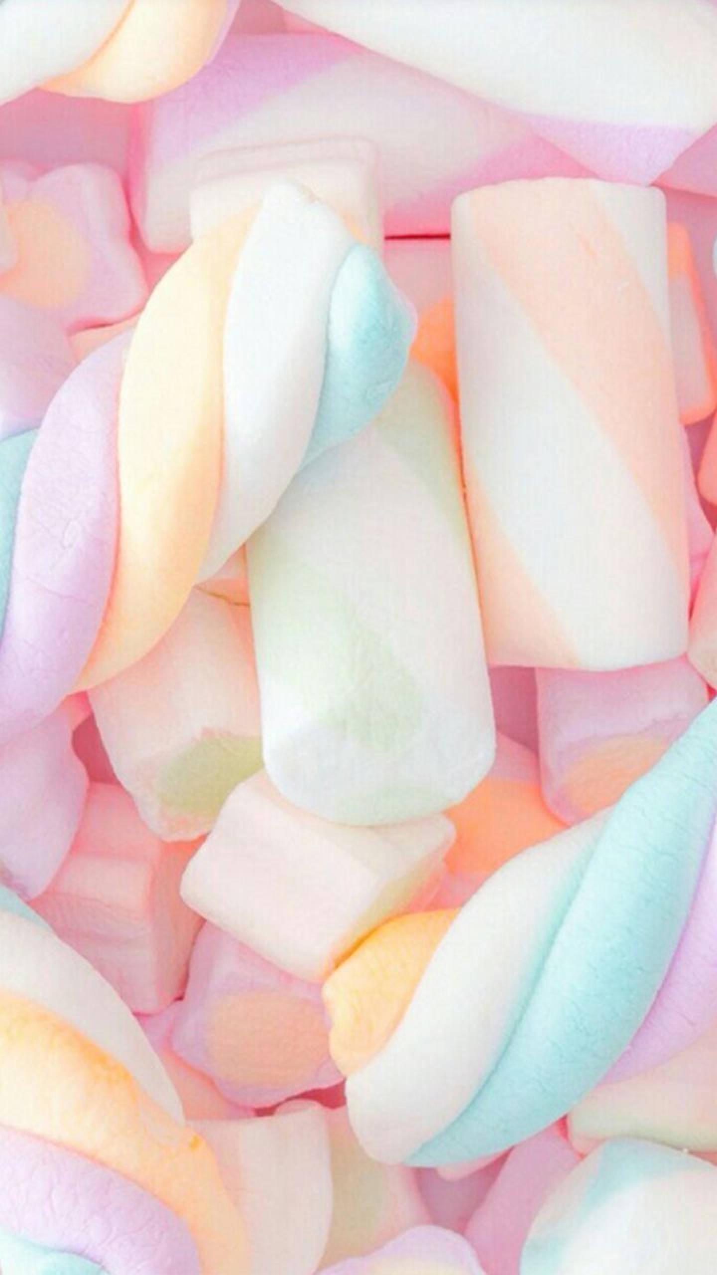 Pastellregnbue Marshmallows Bakgrunner