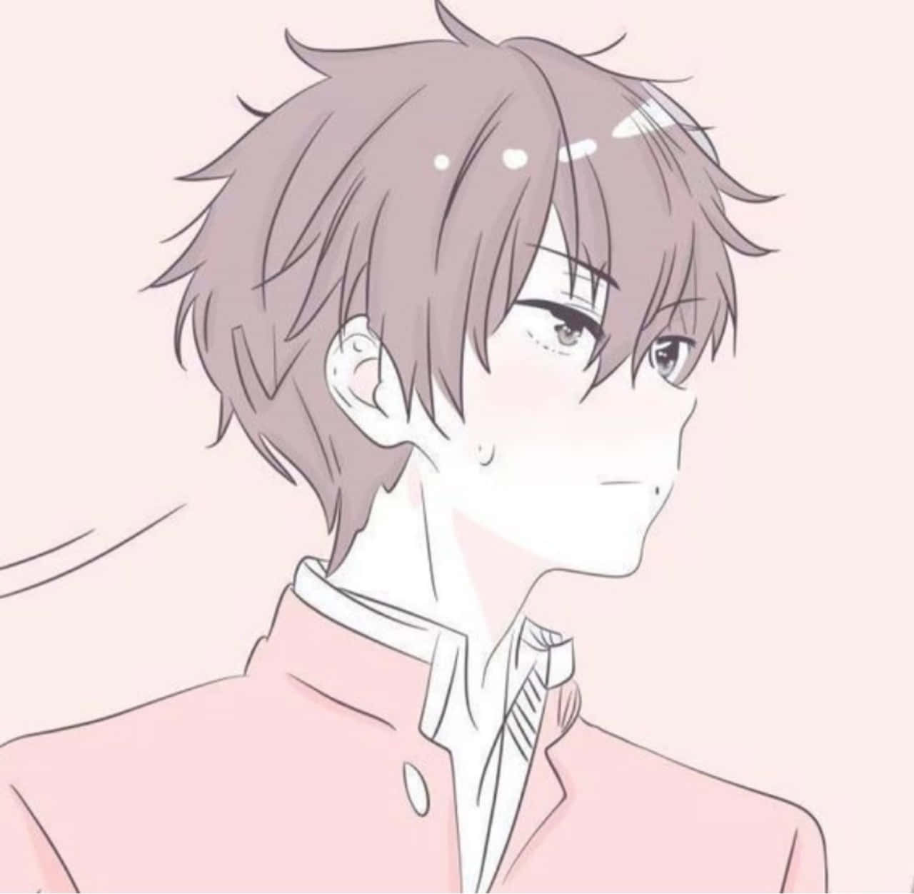 Pastellrosa gutt matchende animeprofilbilde Bakgrunner