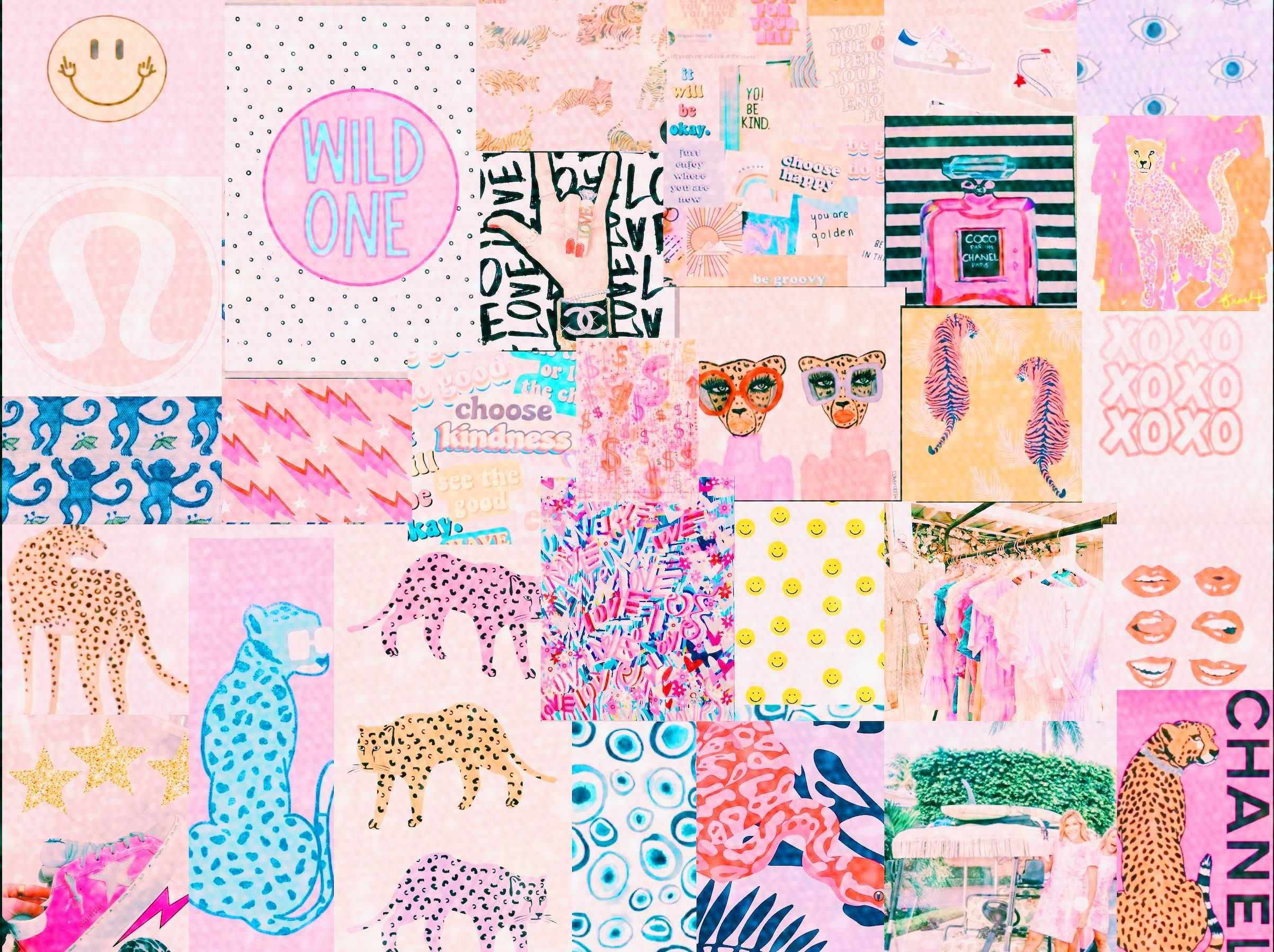 Pastellrosa Wild One Preppy PFP Bakgrunner