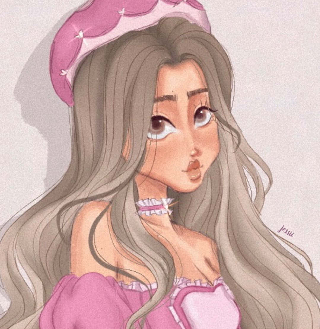 Pen i rosa – preppy profilbilde av dame Bakgrunner