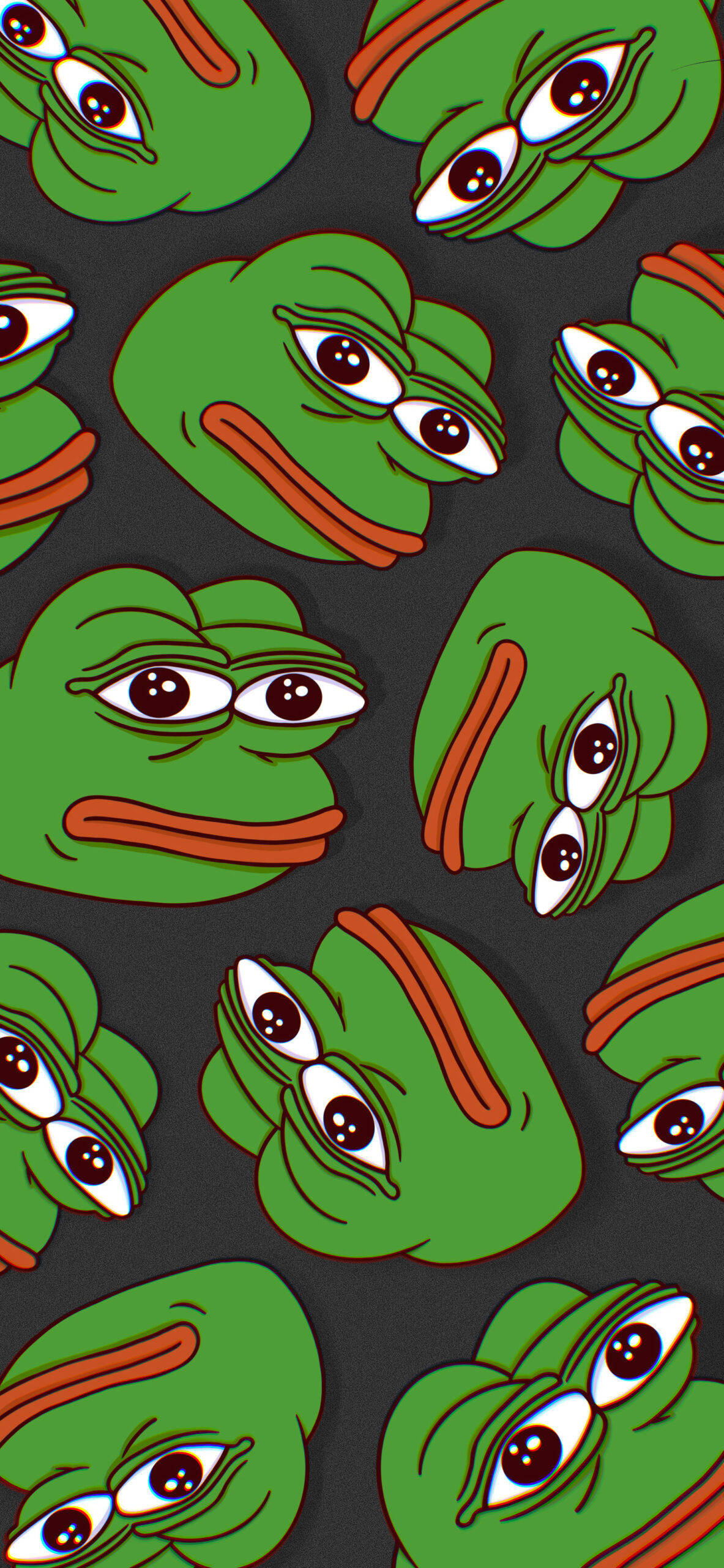 Pepe The Frog Grønt Mønster Bakgrunner