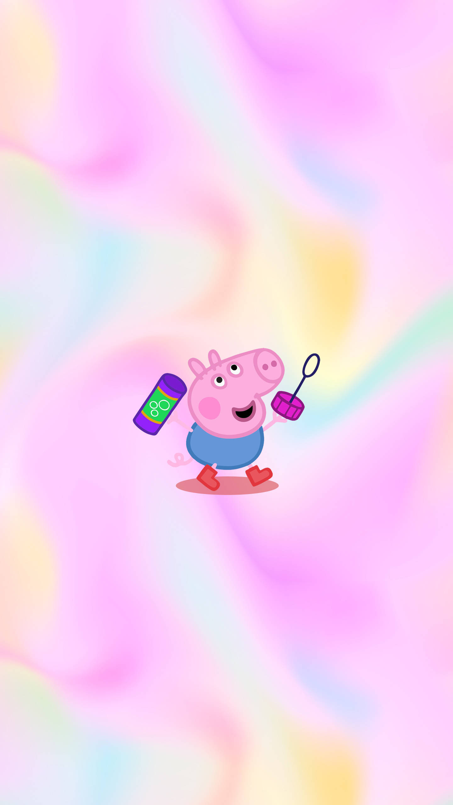 Peppa Gris iPhone George med Bobler Bakgrunner