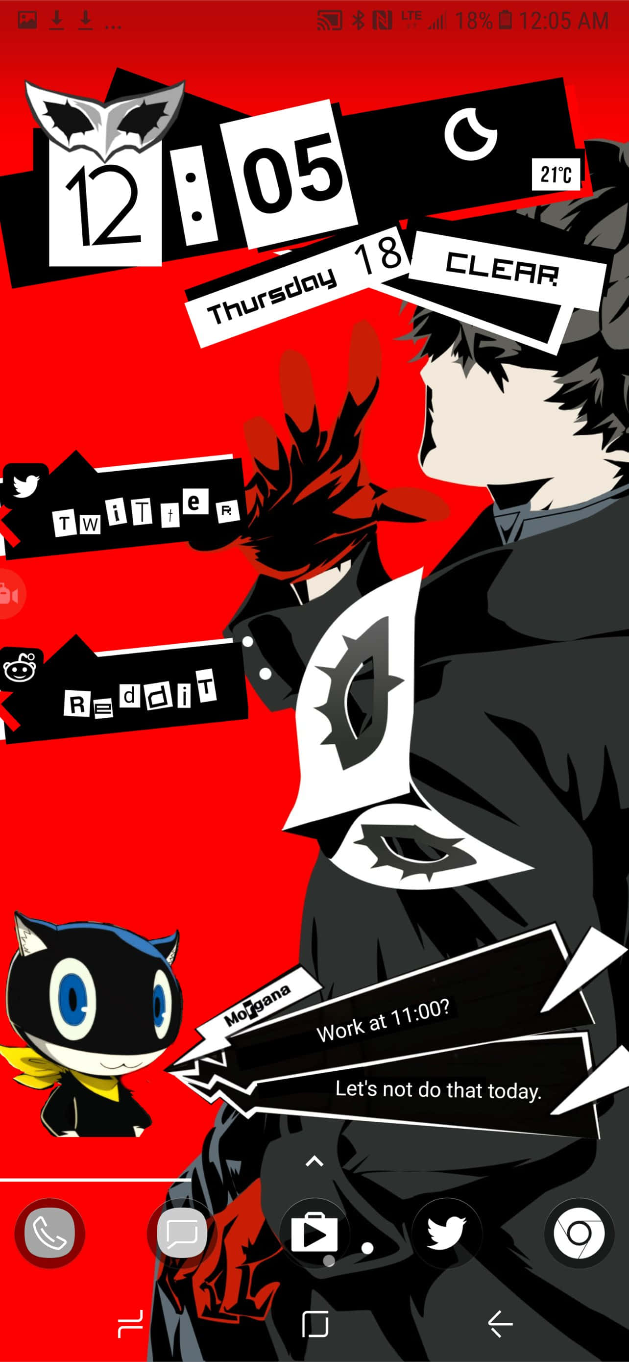 Persona 5 Game Artwork som iPhone-bakgrunn Bakgrunner