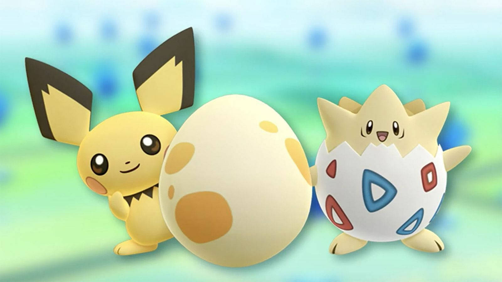 Pichu og Togepi Egg Kule Pokemon Bakgrunner