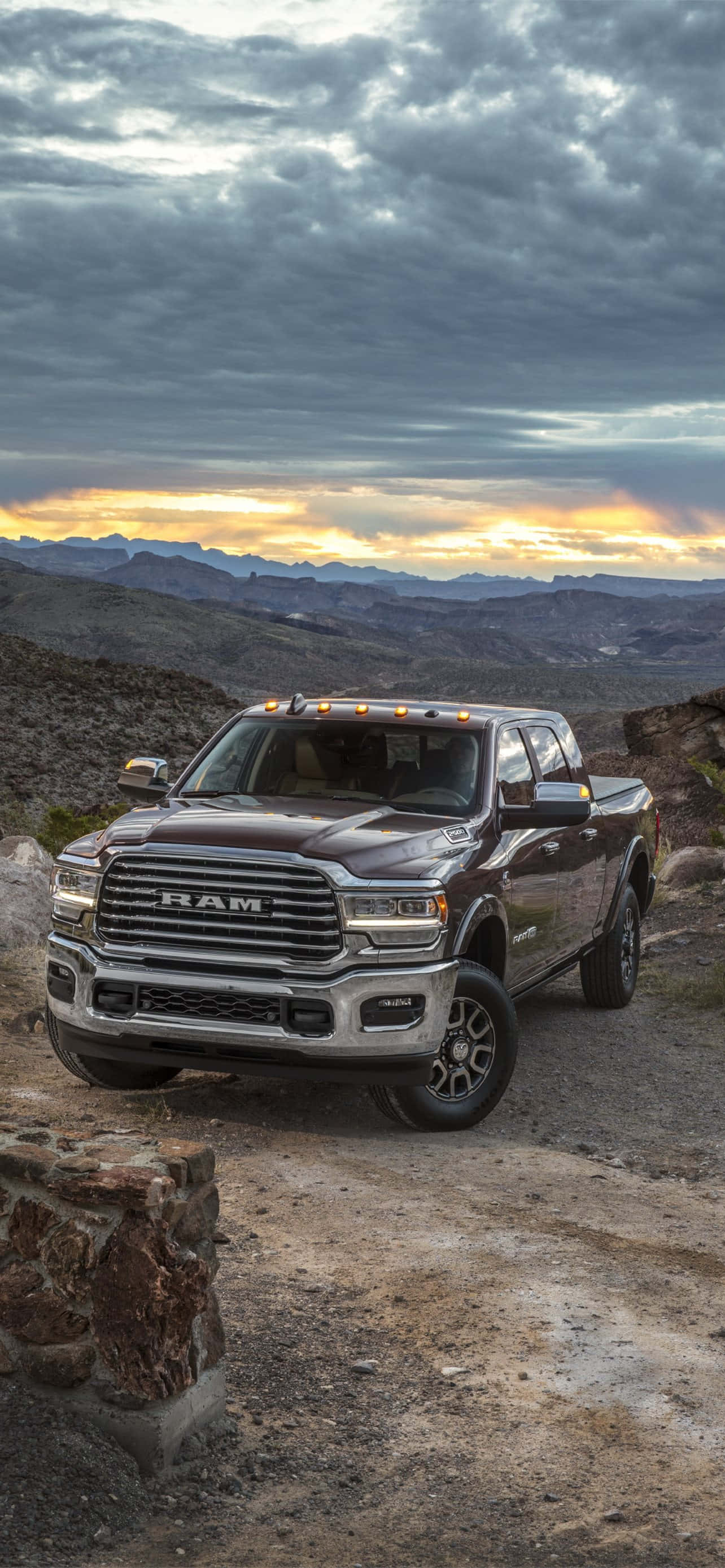 Pickup Truck Silver 2500 RAM Fotografi Bakgrunner