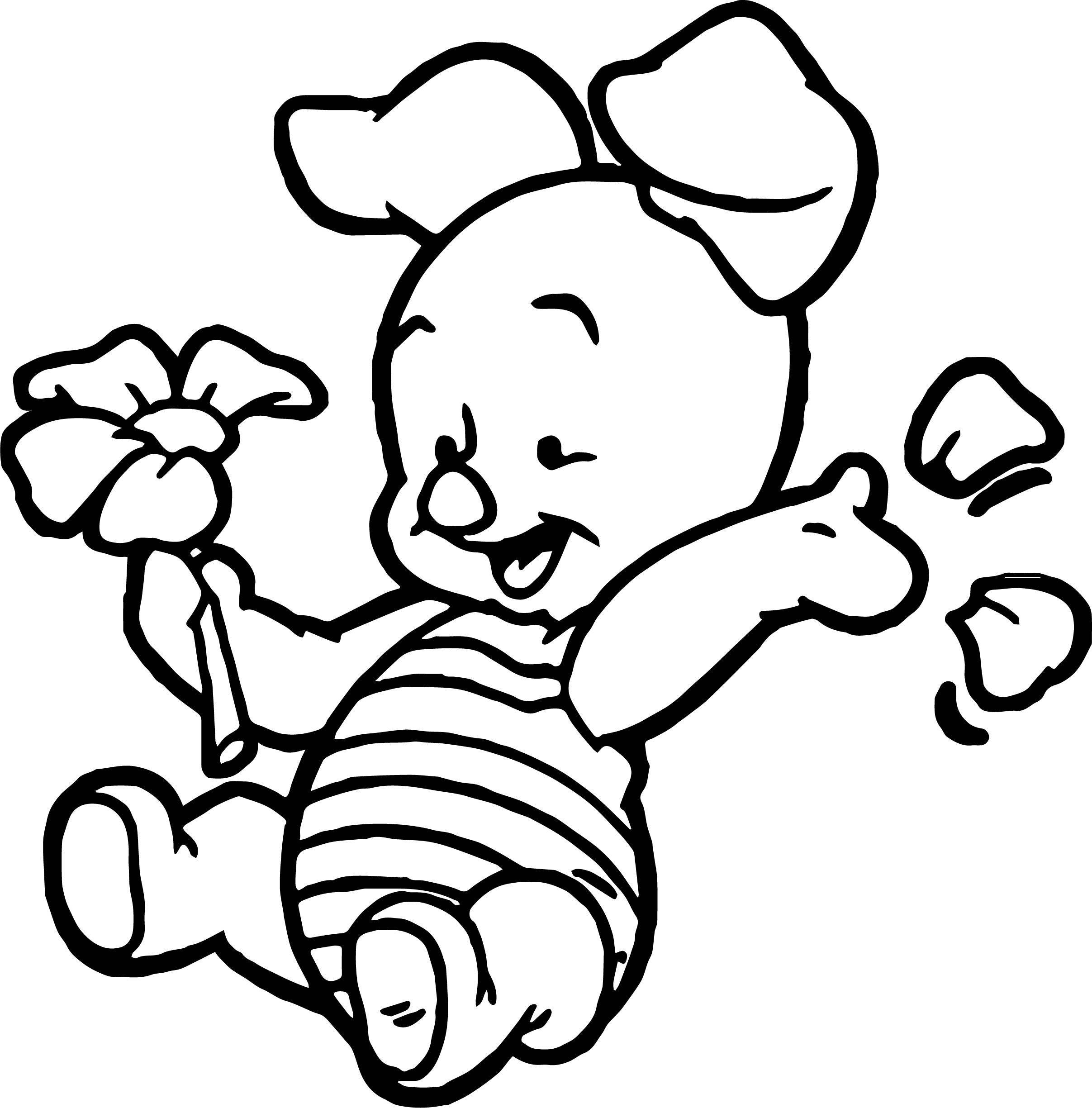 Piglet Blomsterblader Bakgrunner