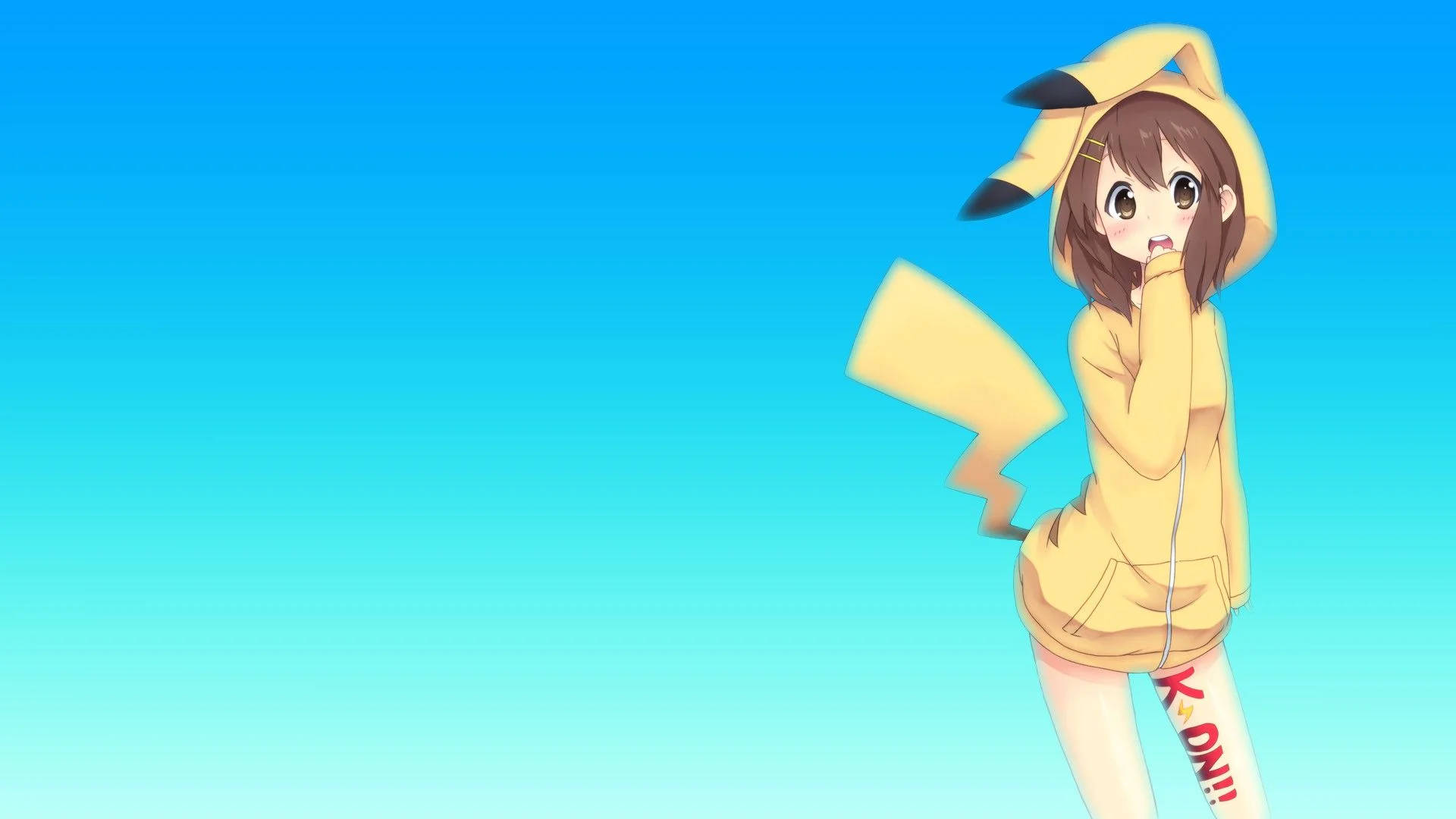 Pikachu Anime Jente Genser Bakgrunner