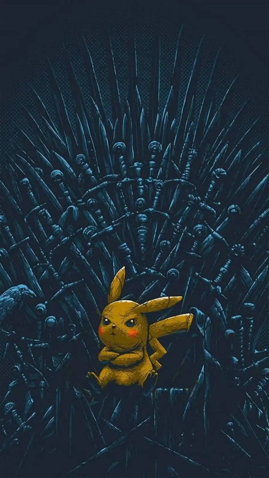 Pikachu på jerntronen iPhone Bakgrunner