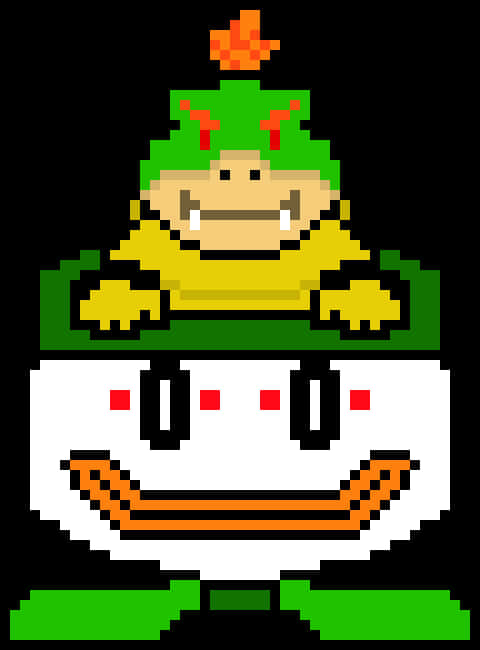 Pikselert Bowser-kunst Bakgrunner