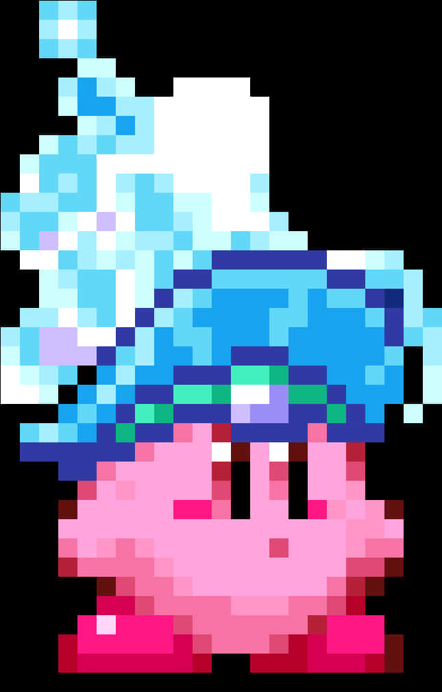 Pikselert Kirby-kunst Bakgrunner