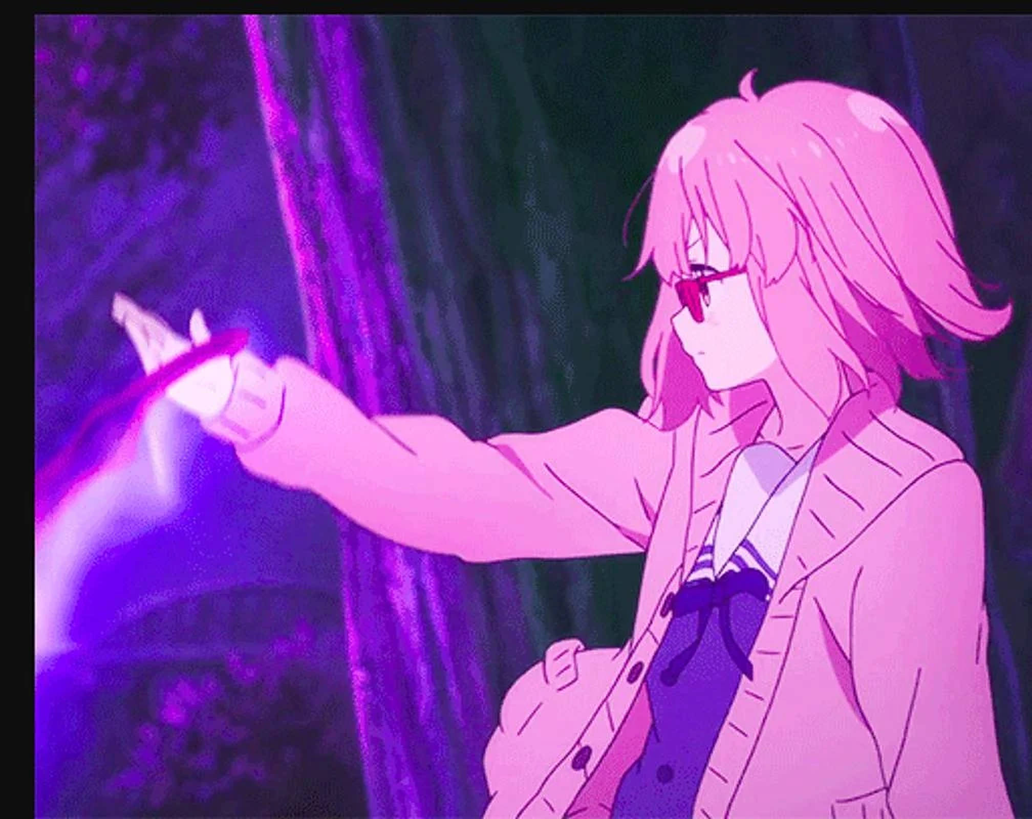 Pink Anime Aesthetic Jente Bakgrunner