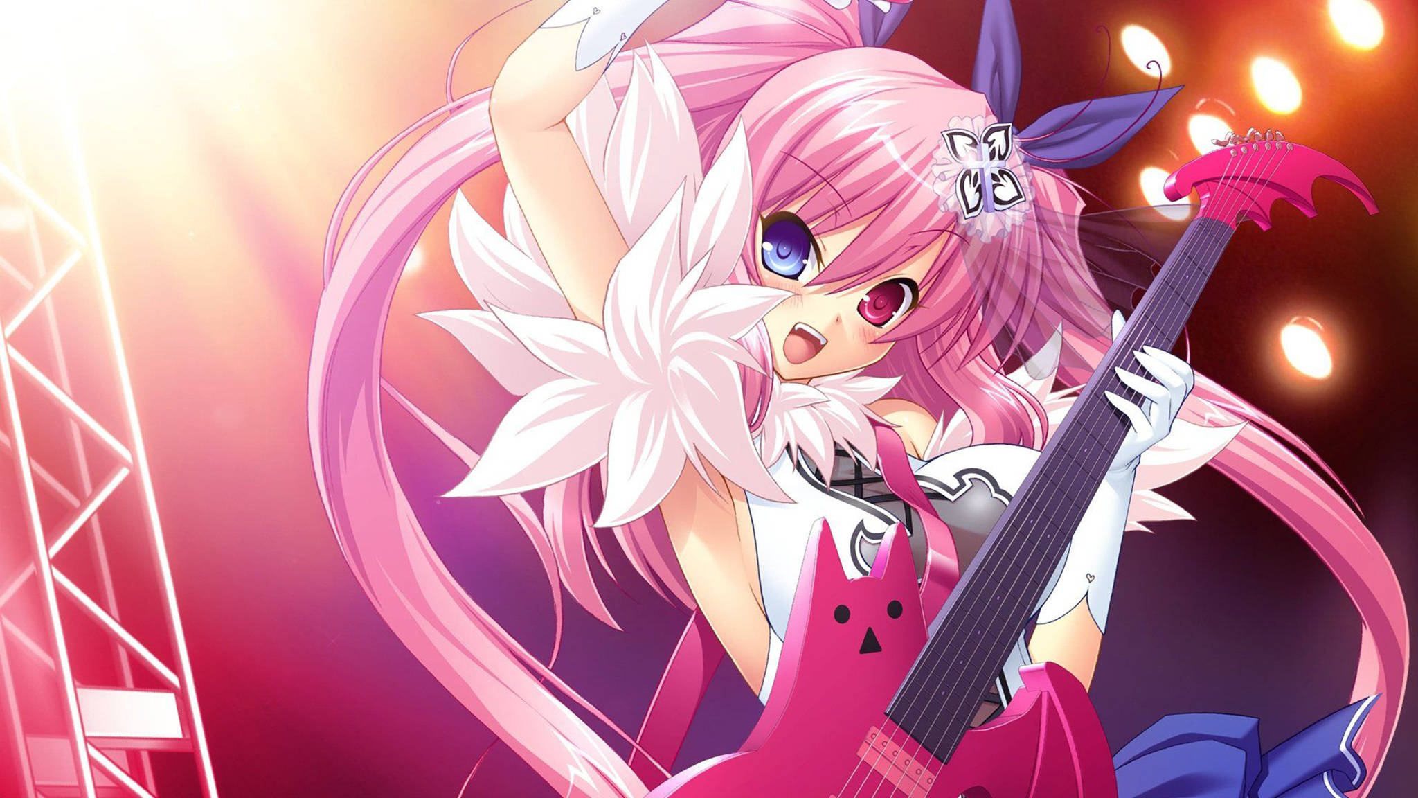 Pink Anime Aesthetic Rockstar Jente Bakgrunner