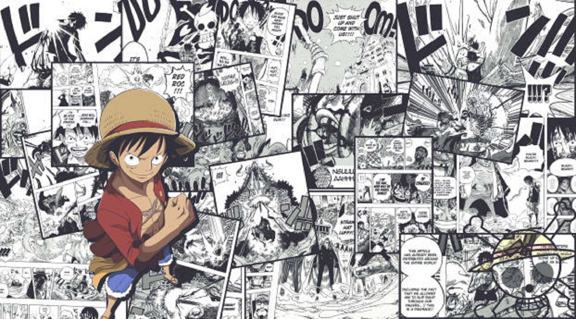 Piratkaptein Luffy Manga-panel Bakgrunner