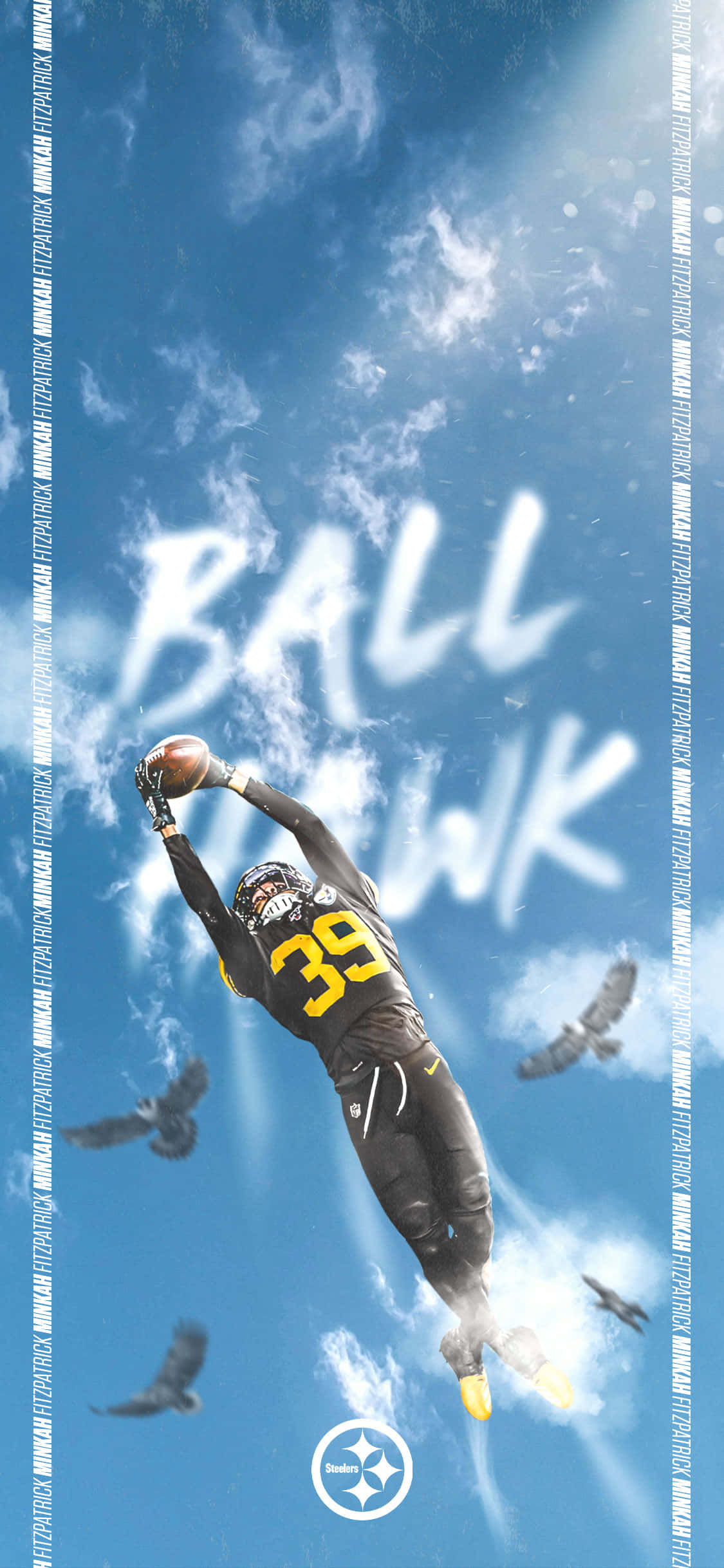 Pittsburgh Steelers feirer en touchdown Bakgrunner