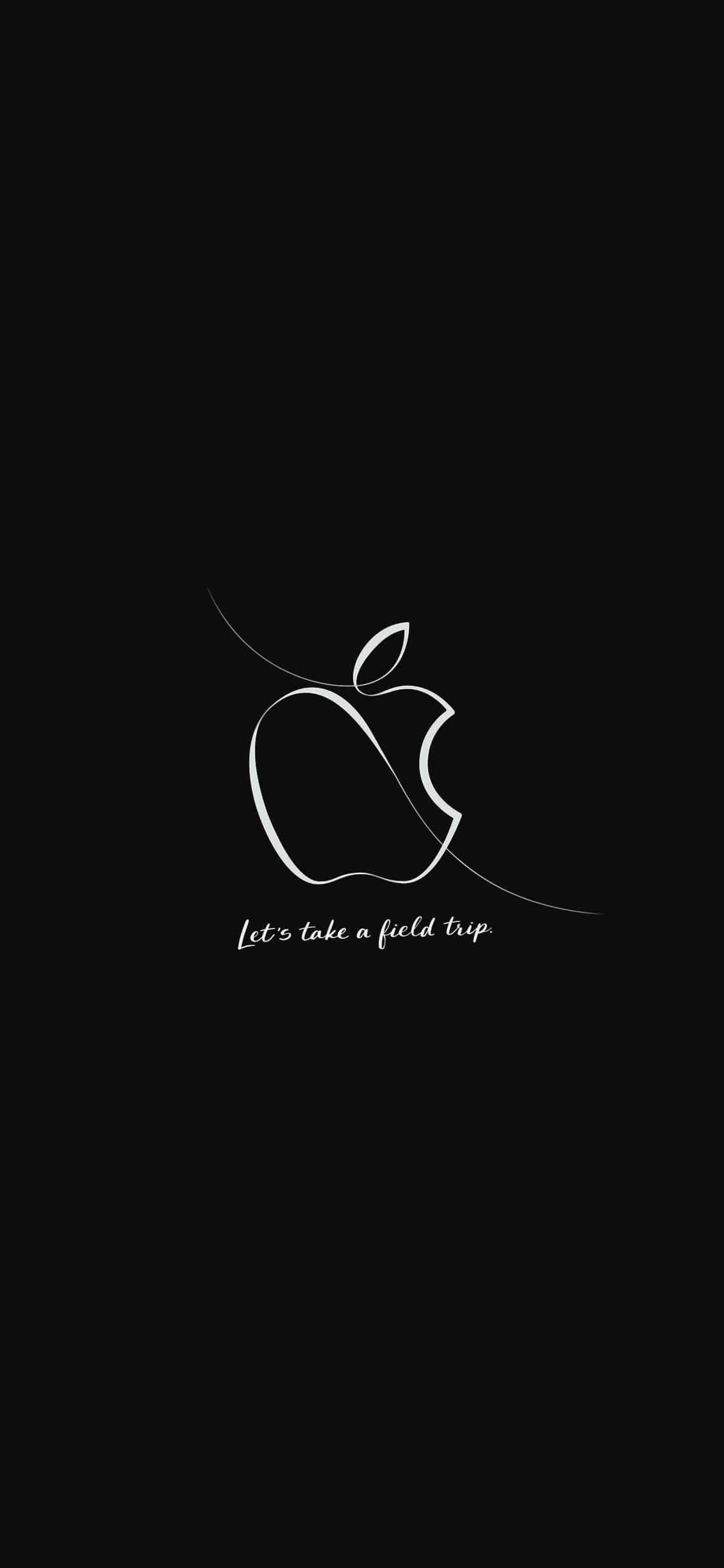 Pixel 3 svart Apple-logo bakgrunn Bakgrunner