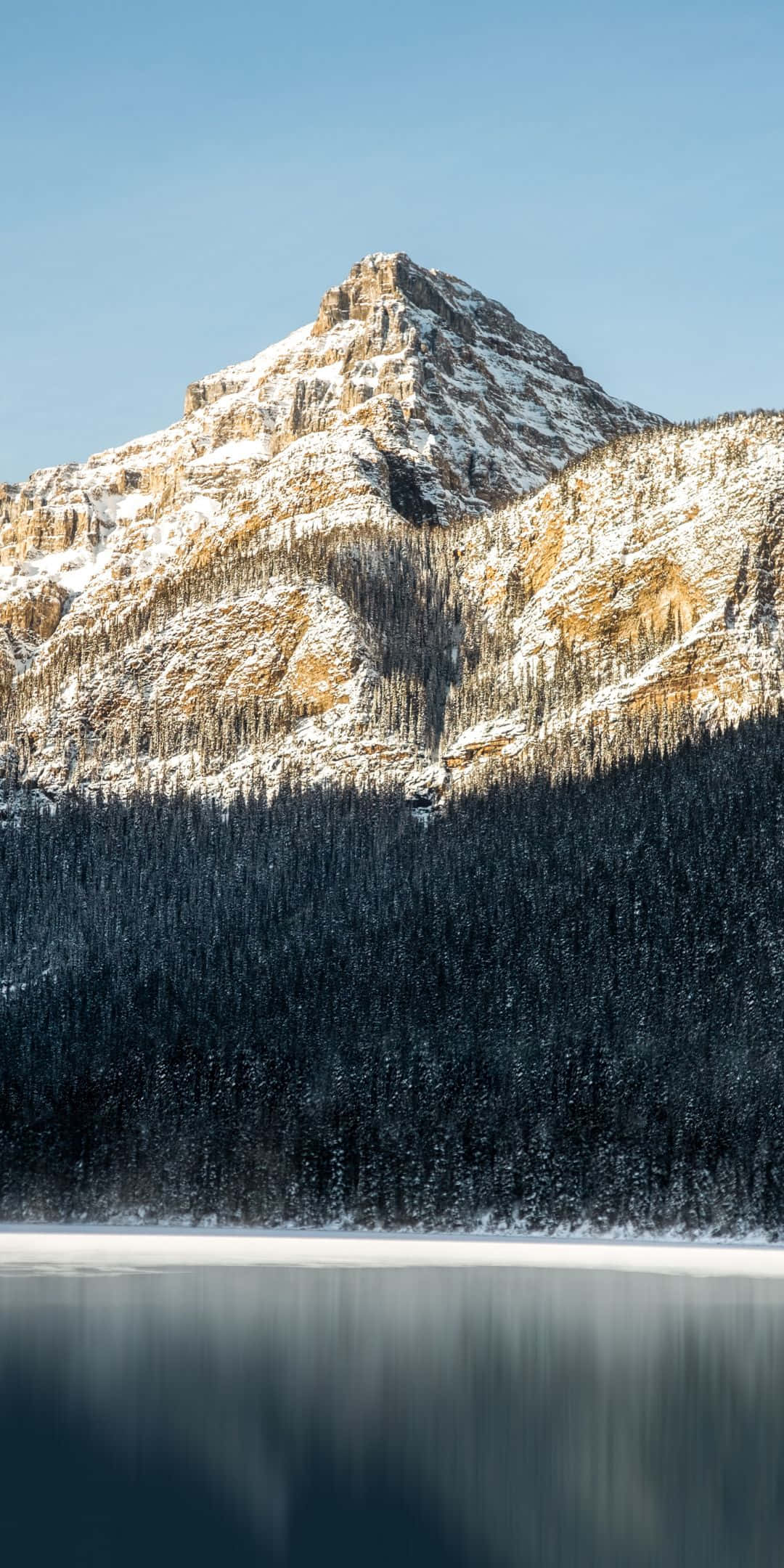 Pixel 3 vinterbakgrunn fjell opplyst av sollys Bakgrunner