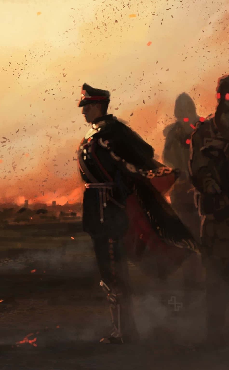 Pixel 3xl Battlefield 1 Bakgrunn En Kommandør Med Soldatene Sine Bakgrunner