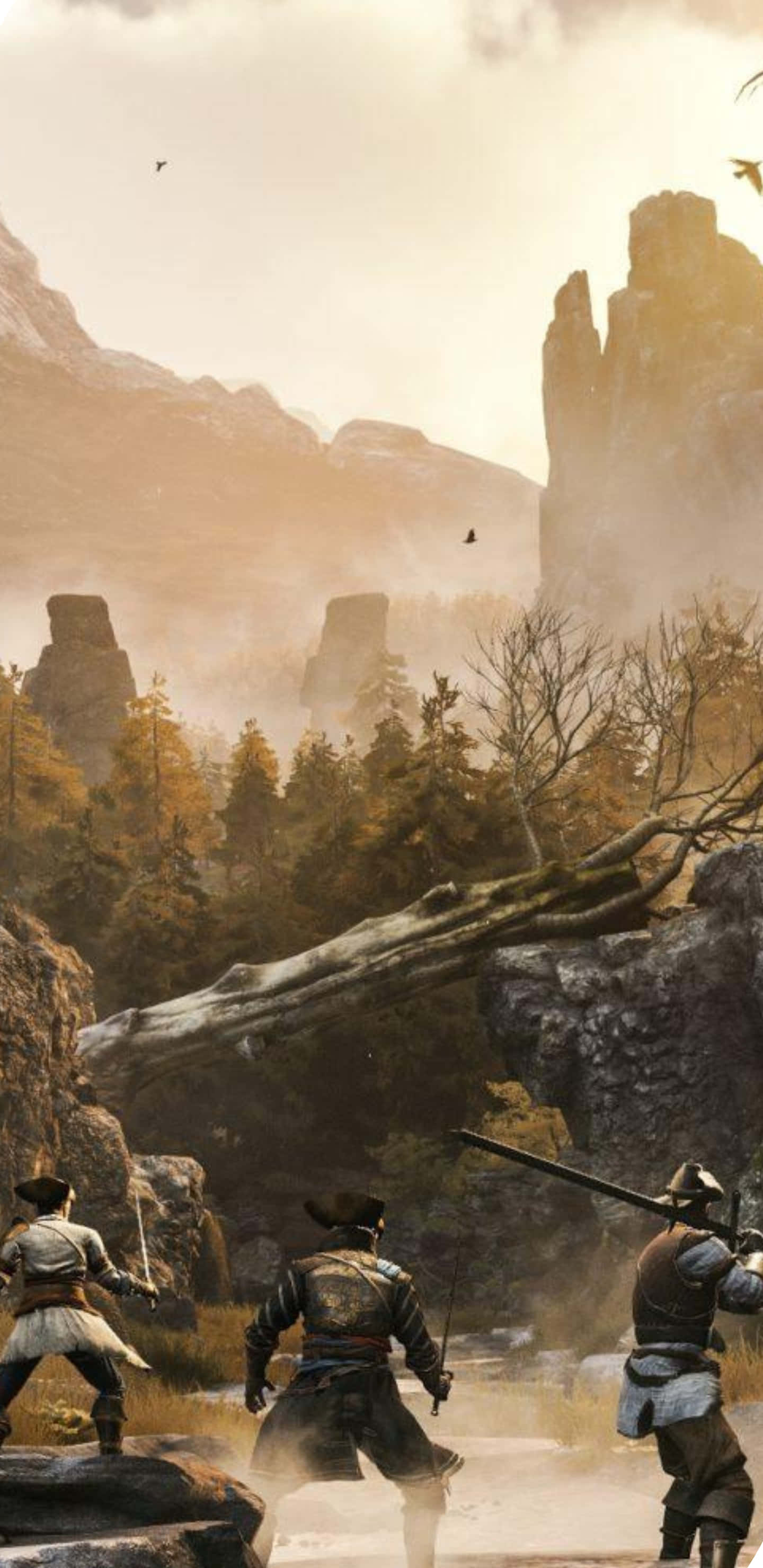 Pixel 3xl Greedfall Party Flygende Monster Bakgrunn Bakgrunner