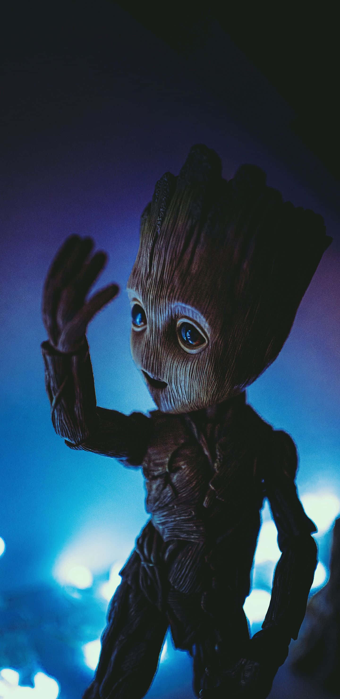 Pixel 3xl Marvel Bakgrunn av Baby Groot Bakgrunner