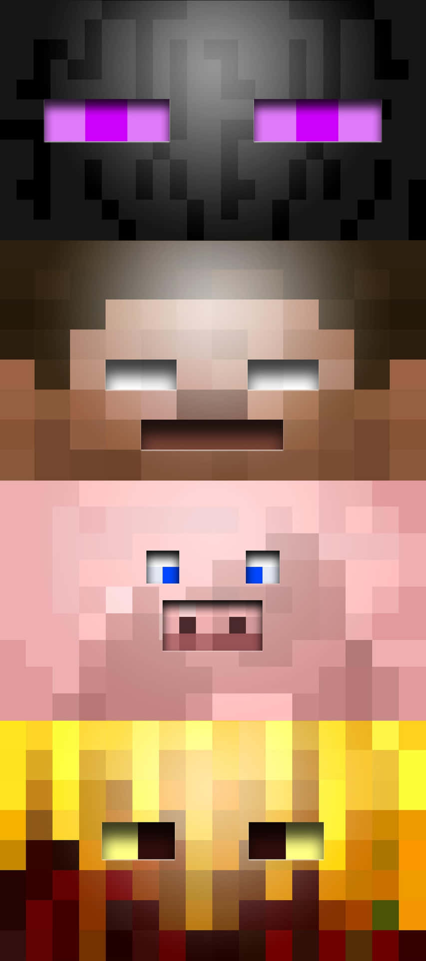 Pixel 3xl Minecraft Bakgrunn Karakteransikter Bakgrunner
