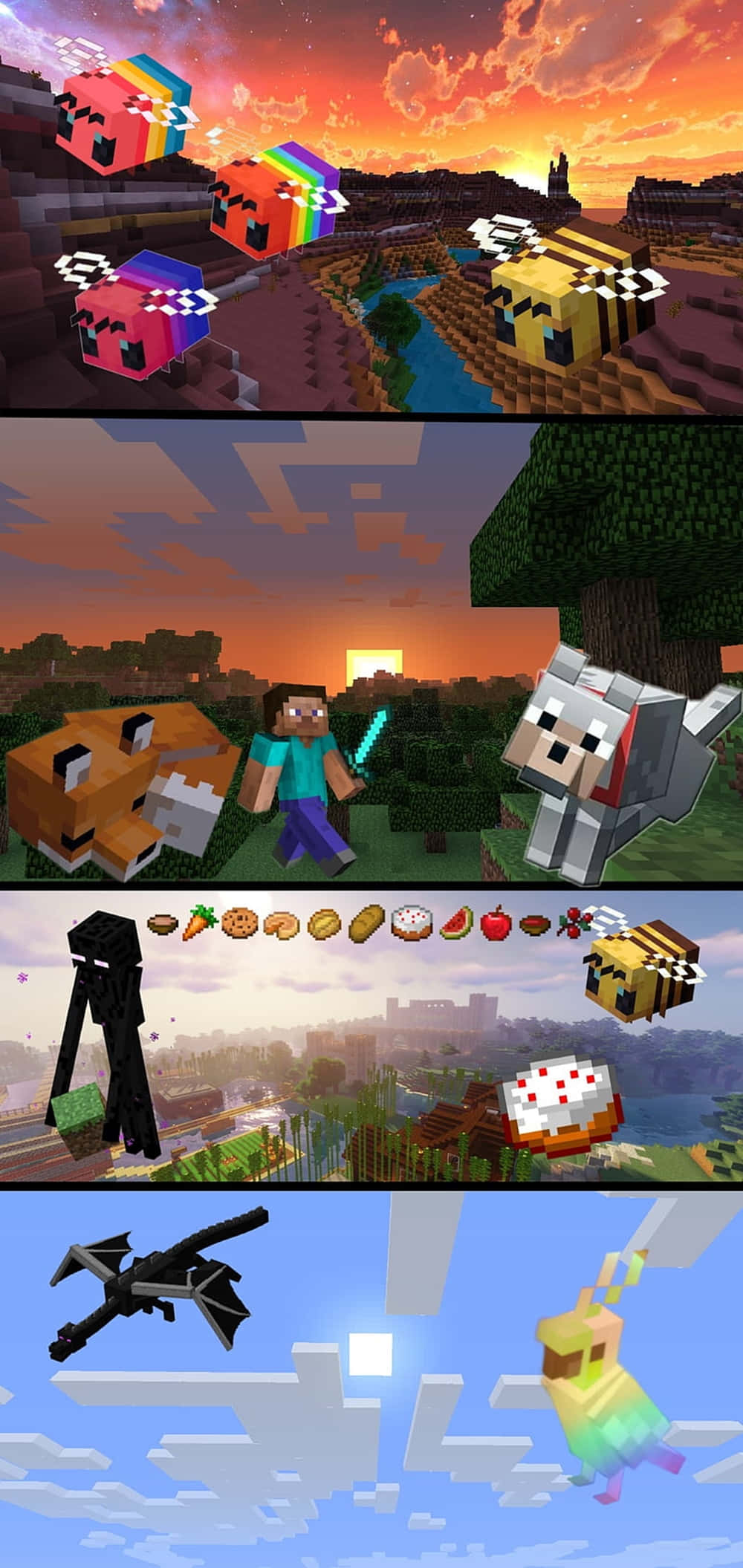 Pixel 3xl Minecraft Bakgrunnslandskap Bakgrunner
