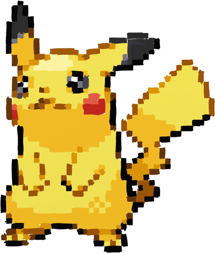 Pixelert gult vesen kunst.PNG Bakgrunner