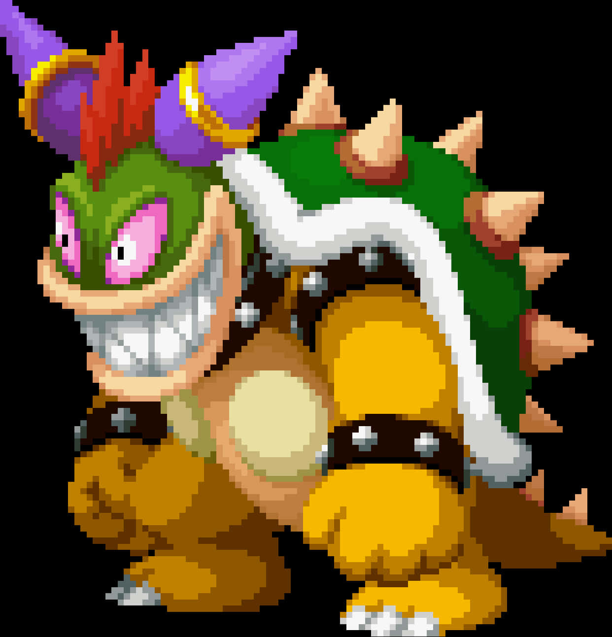 Pixelkunst Bowser Bakgrunner