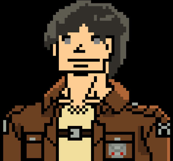 Pixelkunst Eren Yeager Bakgrunner