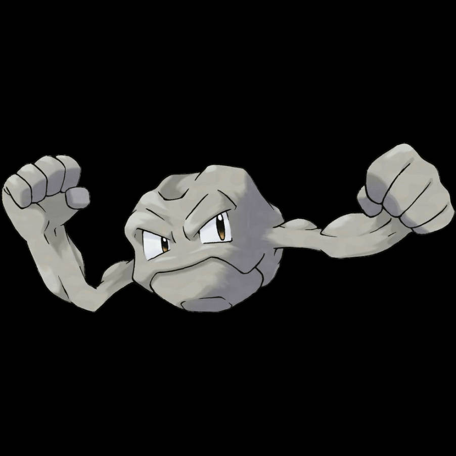 Pokemon Geodude med hvit bakgrunn Bakgrunner