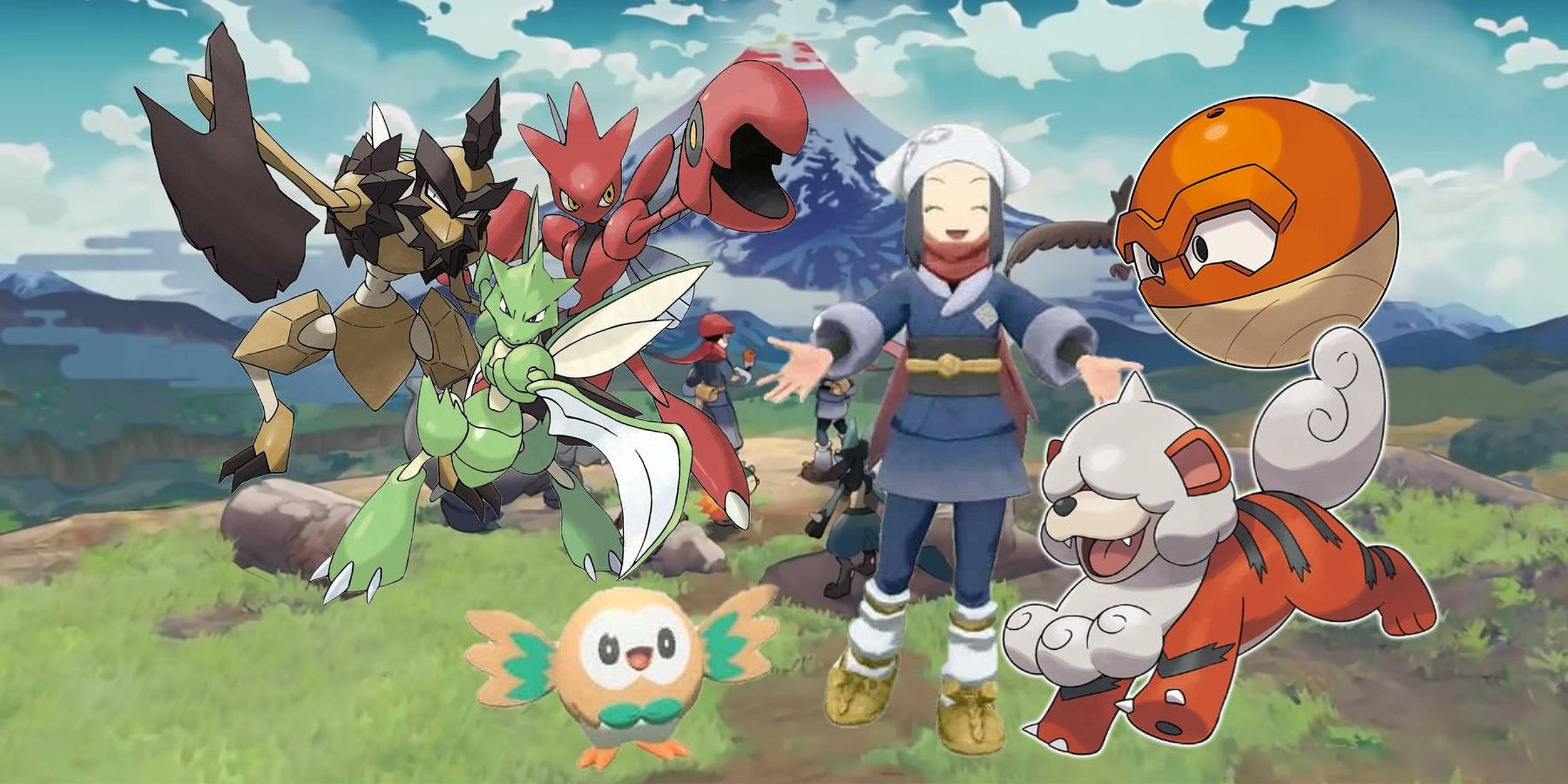 Pokemon Legends Arceus Smilende Akari Bakgrunner