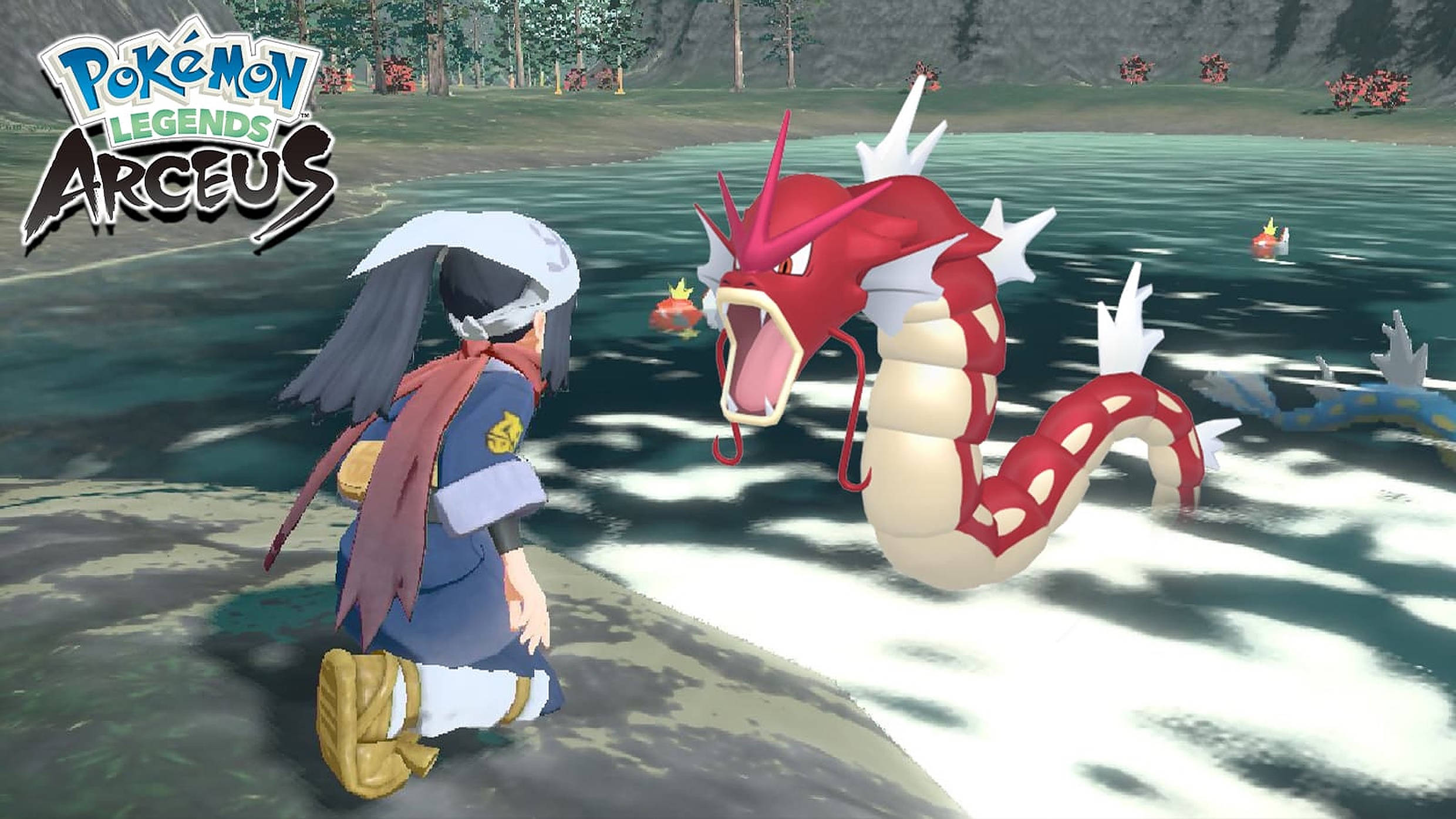Pokemon Legends Arceus Rød Gyarados Bakgrunner