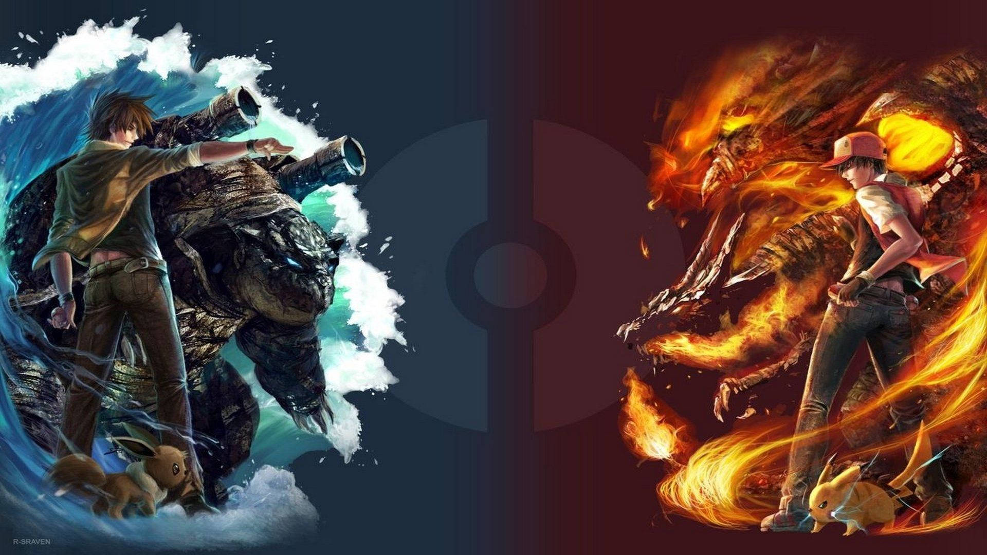 Pokémon-rivaler kjemper blant stjernene Bakgrunner