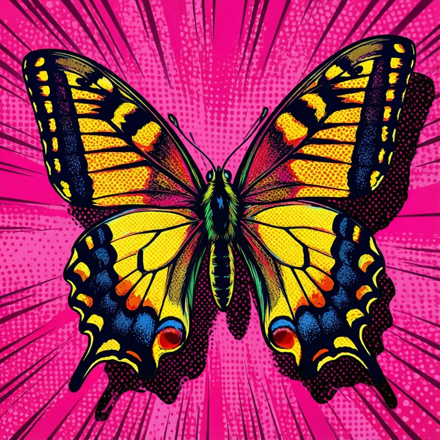 Pop Art Sommerfugl Bakgrunner