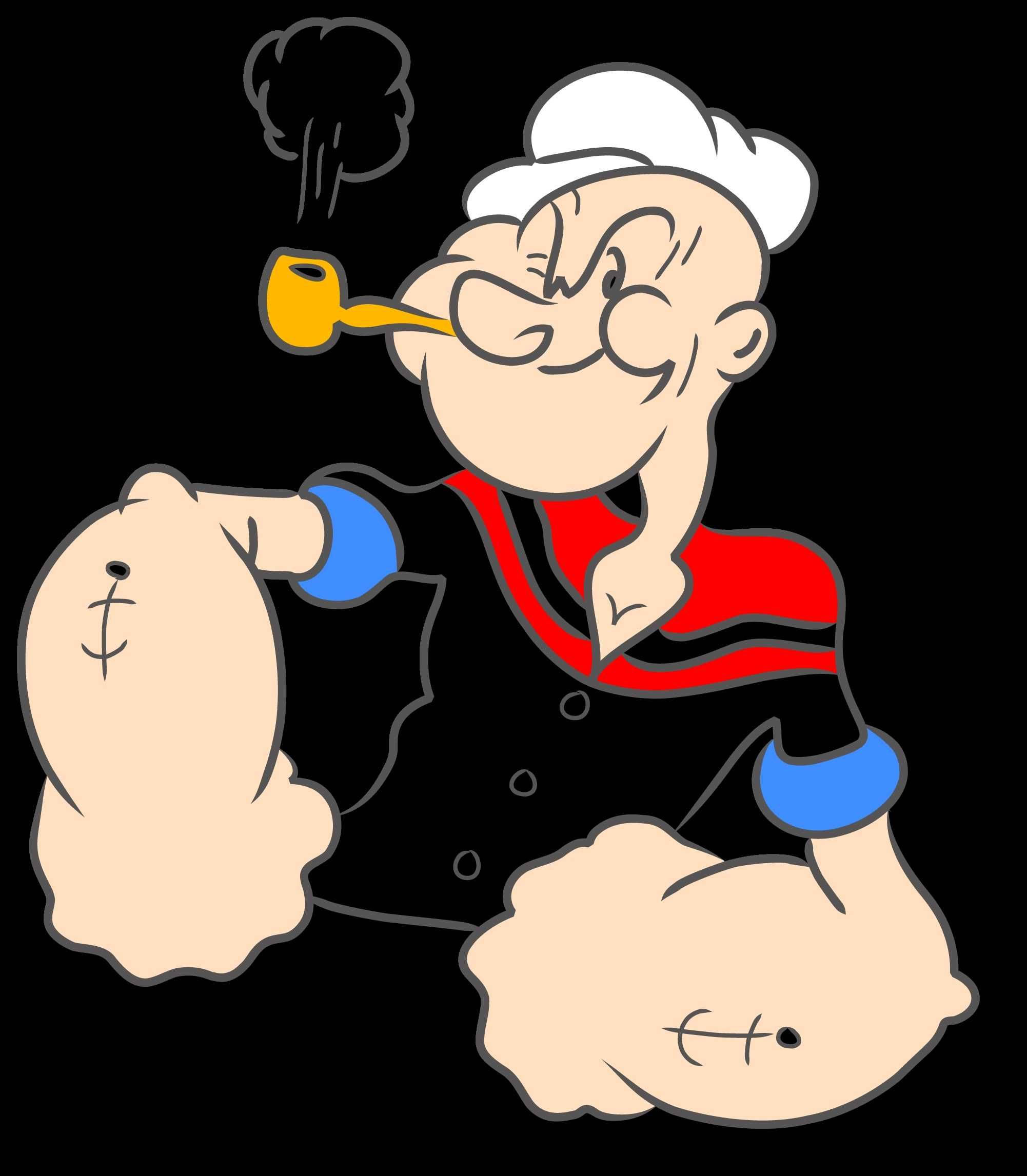 Popeye poserer fornøyd Bakgrunner