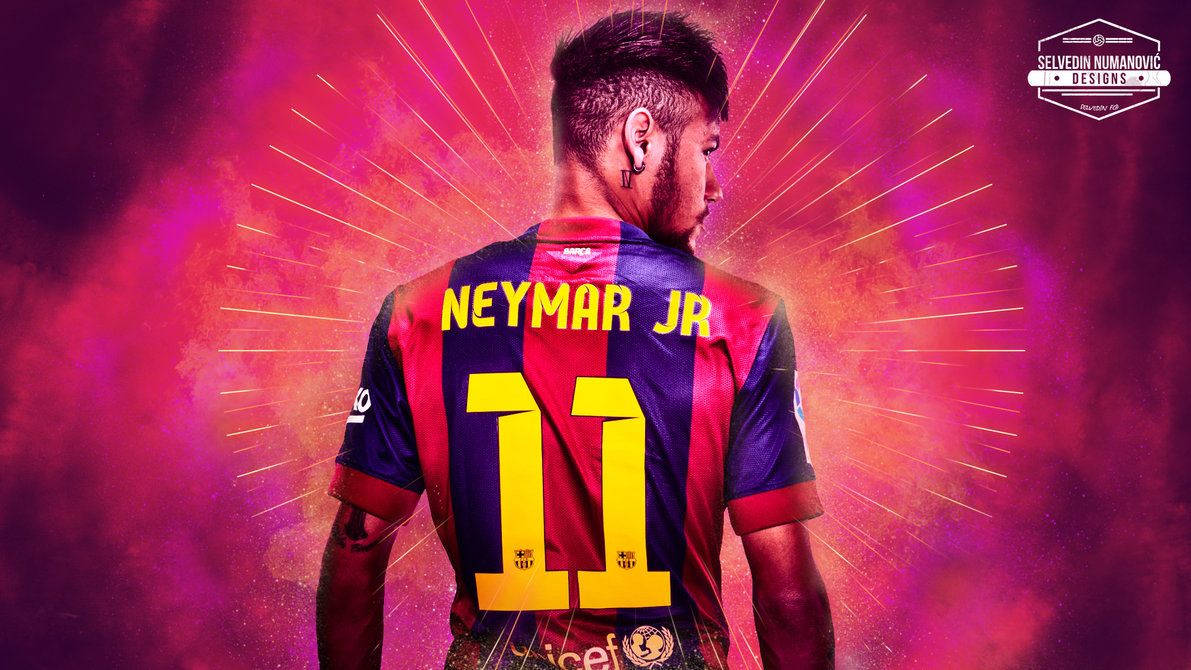 Popkunstnerisk Neymar JR-kunstverk bakgrunnsbilde.