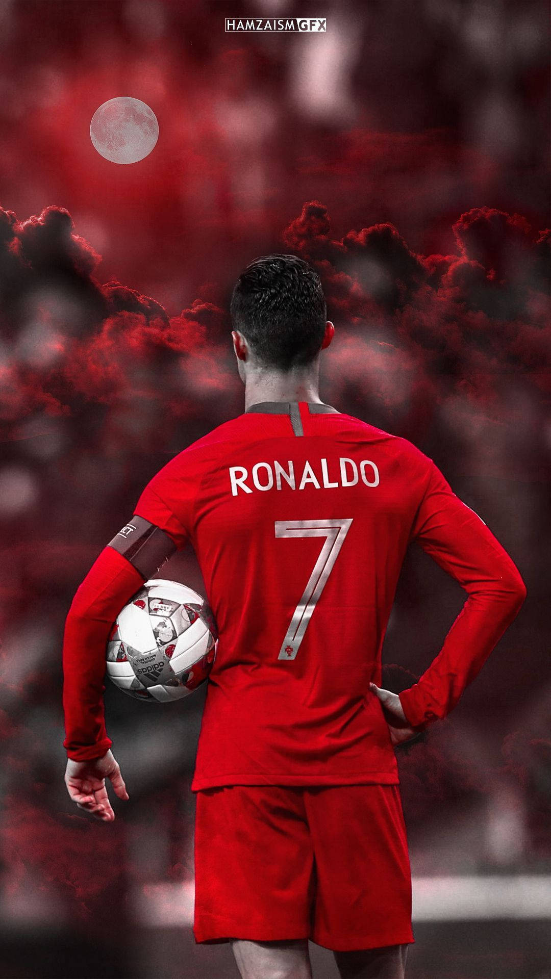 Portugisisk Cristiano Ronaldo kul rød estetikk Bakgrunner